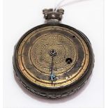 Brass cased key wind open faced pocket watch, the fusee movement with verge escapement, inscribed