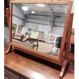 Arts & Crafts oak dressing table mirror, possibly by Gordon Russell, width 60.5cm