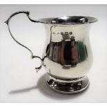 George V silver Christening cup of baluster form, maker G.U.S. & L., Birmingham 1929, weight 2.