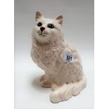 Royal Doulton white cat figure no. 1867, height 21cm.