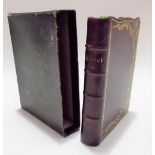 Book binding - late 19th Century French burgundy leather and gilt tooled bound missal within sleeve