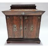 Victorian rosewood mother of pearl inlaid table top work/jewellery and writing necessaire with