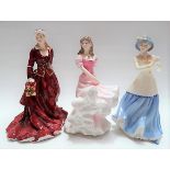 Three Royal Doulton lady figures 'Mistletoe & Wine', 'Sophie' and 'Hannah' (3)