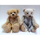 Two modern handmade teddy bears, one by Donna Wells, the other by Mr Bear (2).