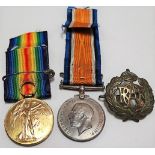 WWI British Great War and Victory Medal, awarded to SPR. W. Thomas. R.E.275508; together with a