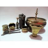 Turned wood fast mounted Betel nut set.