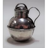 Victorian silver miniature Guernsey milk can, maker JW, Birmingham 1901, height 6cm.