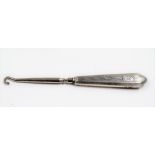 Tiffany & Co silver handled button hook, length 5cm