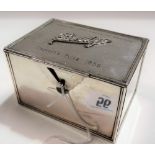 Edwardian silver 'bridge' box with dedication 'Cornwall Golf Captains Society Captain Prize 1958',