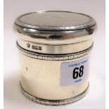 Edwardian silver screw lid canister by Drew & Sons, height 7cm, weight 7.10oz approx.