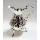 Victorian silver cream jug, foliate embossed, maker Henry Holland, London 1953, height 9.5cm, weight