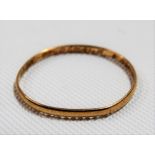 Antique gold posy ring, inside inscribed 'Old England For Ever, England' can be read