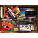 Box of various OO gauge boxed locomotives & tender, various models including Airfix, Wrenn &