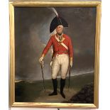 ENGLISH SCHOOL A portrait of a Napoleonic English officer Oil on canvas 75 x 62.5cm