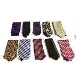 Ten designer ties, Hermes, Liberty, Christian Dior, Ted Baker, Tommy Hilfiger, Hunters Frankau,