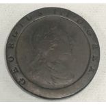 George III cartwheel 2d coin, 1797