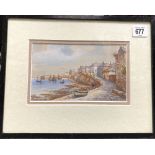 T.H. VICTOR 'Pair of Newlyn Watercolours' Signed & inscribed Both 11cm x 19cm