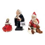 A modern Royal Copenhagen annual Santa Limited Edition figure, 2012; together with a Royal Doulton