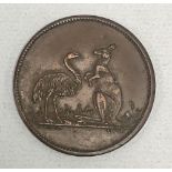 19th Century Australian 'Advance Australia One Penny' private issue token, the reverse with kangaroo