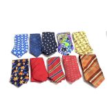 Ten designer ties, Hermes, Gianni Versace, Givenchy, Pierre Cardin, Christian Lacroix, Ted Baker,
