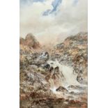 WILLIAM WIDGERY (1826-1893) A Moorland Torrent Watercolour Signed 69 x 43.5cm