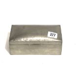 A Tudric Liberty & Co. hinge lidded cigarette box No. 01021, width 17cm.