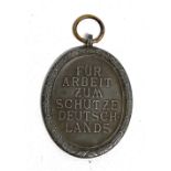 WWII German West Wall medal.