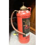 Vintage fire extinguisher by S & M Fire Appliance Co., Edinburgh 'Invincible No. 3', height 54cm