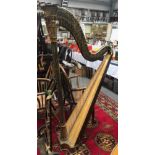 Good early 19th Century concert harp by Sebastian Erard, in need of restoration, no. 1057, inscribed