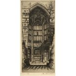 EDWARD SHARLAND Six signed etchings, all Cathedral views