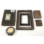 Five various silver mounted picture frames.