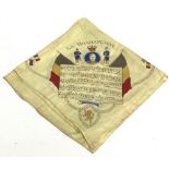 WWI printed silk scarf.