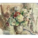 MARCELLA CLAUDIA HEBER SMITH (1887-1963) A still life vase of flowers Watercolour Signed 49.5 x 59.