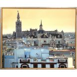 Seville cityscape Oil on canvas Signed Simarro 81 x 100cm