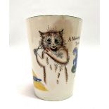 A Louis Wain for Paragon China 'Tinker Tailor Series' mug No. P.6069, height 19cm (hairline crack