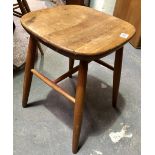 Ercol stool, height 46cm.