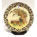 A Royal Doulton 'Under the Greenwood Tree' pattern charger, No. D5623, diameter 38.5cm.