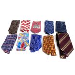 Nine designer ties to include, Tommy Hilfiger, Salvatore Ferragamo, Aquascutum, TM Lewin & Sons,