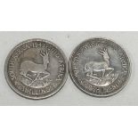 Two South African crowns, 1947 & 1949