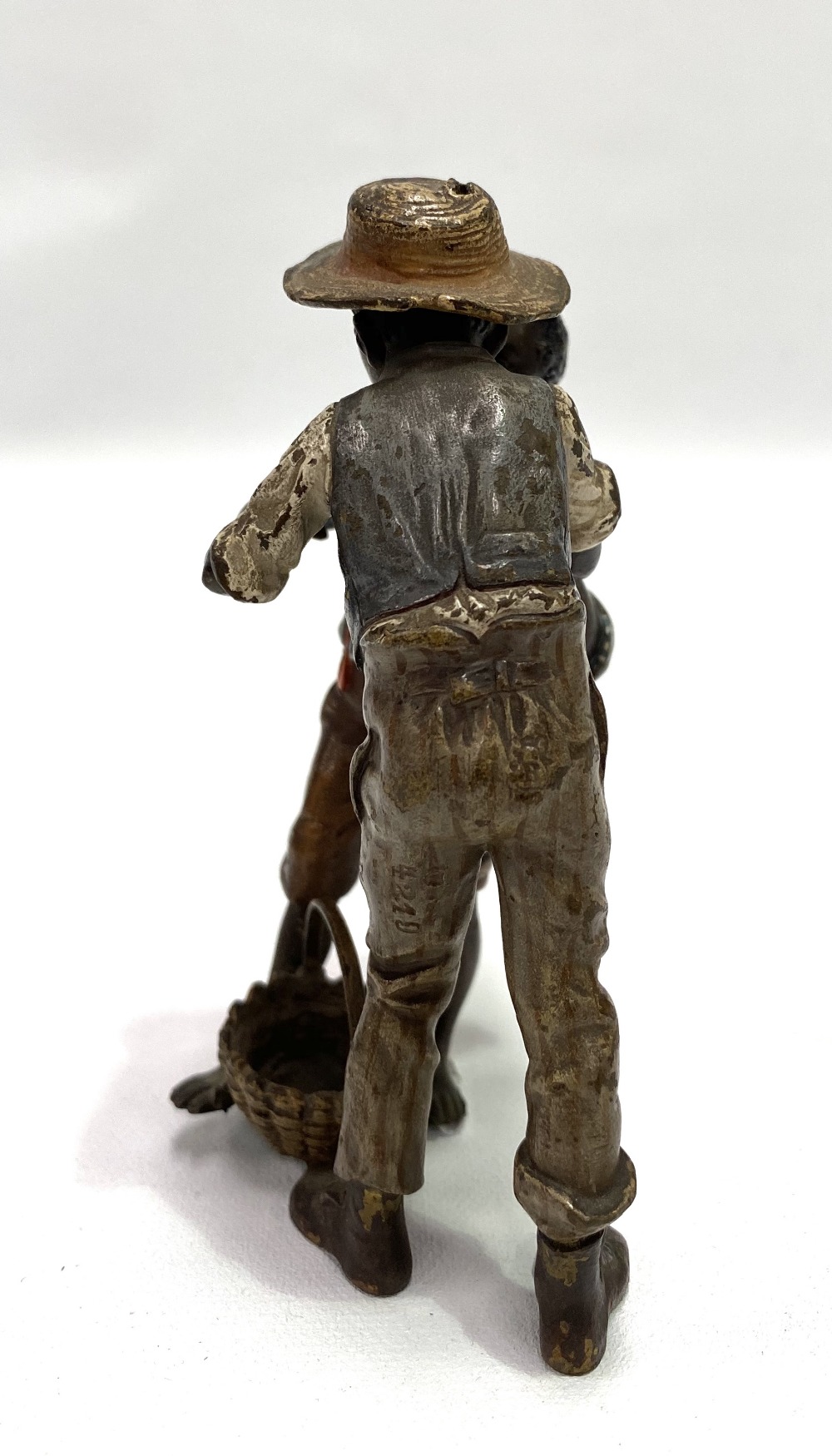 A good cold painted bronze Austrian group by Bergmann, modelled as two African-American children, - Image 2 of 4