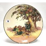 A Royal Doulton 'Under the Greenwood Tree' pattern dish, No. D6341, diameter 34cm.