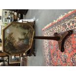 Regency mahogany telescopic tilt top small table with triform plateau with scrolled feet, the