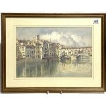 EDITH GITTINS Venetian scene Watercolour Signed 26cm x 39cm