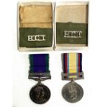 General Service medal with Northern Ireland bar and a Gulf medal 1990-91 with 16th January to Feb 28