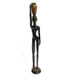 A Hagenauer style bronze of an African lady, height 62.5cm