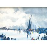 GEORGE RICHARD DEAKINS (1911-1982) Harbour Scene Oil on board Signed and dated '76 29