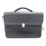 A Mandarina Duck black leather and canvas briefcase, 30 x 40cm.