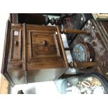 French walnut pot cupboard, width 40cm.