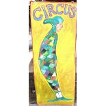 SIMEON STAFFORD 'Circus Harlequin' Oil on board Signed Further signed, inscribed & dated 08.1.17
