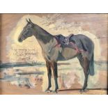 CHARLES CHURCH Study of a horse Oil on board Signed and dated '98 26.5 x 34cm